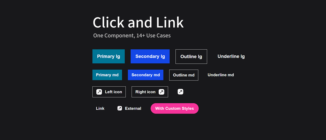 Reusable Button component. Build Once, Use Everywhere.