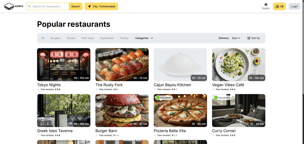 Fullstack Food Delivery Application